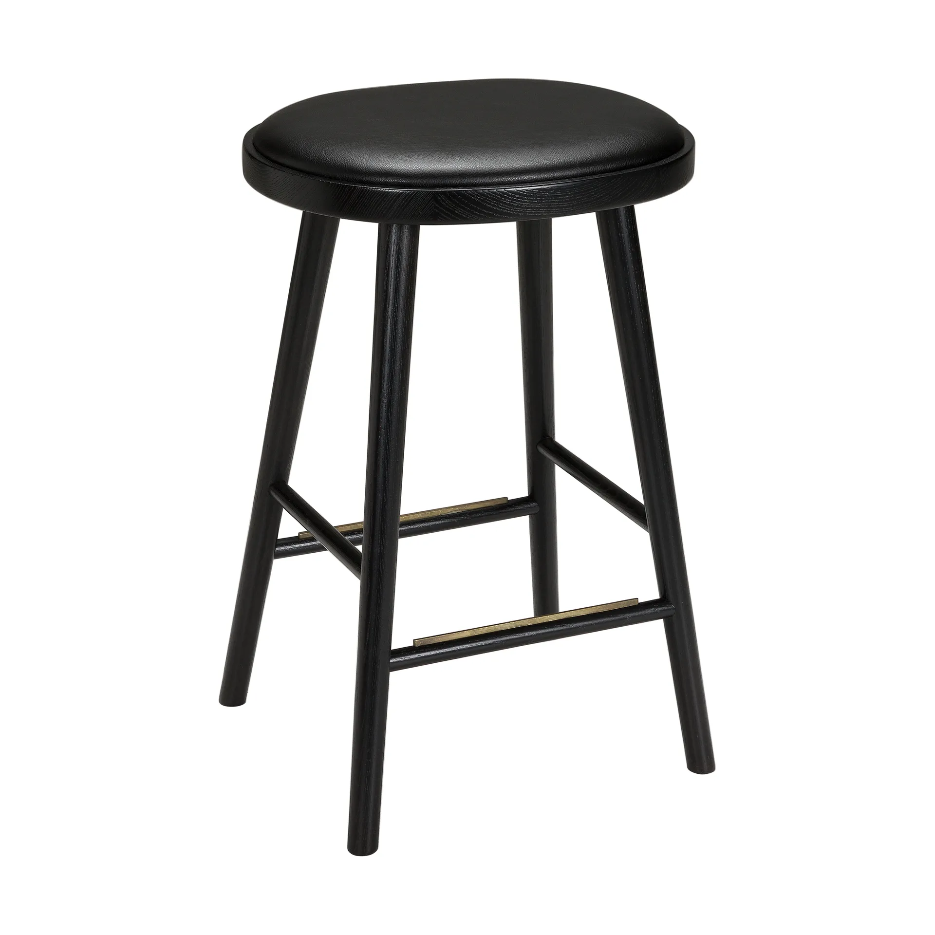 Colibri bar stool 74 cm, Stained black oak-black pad Hans K