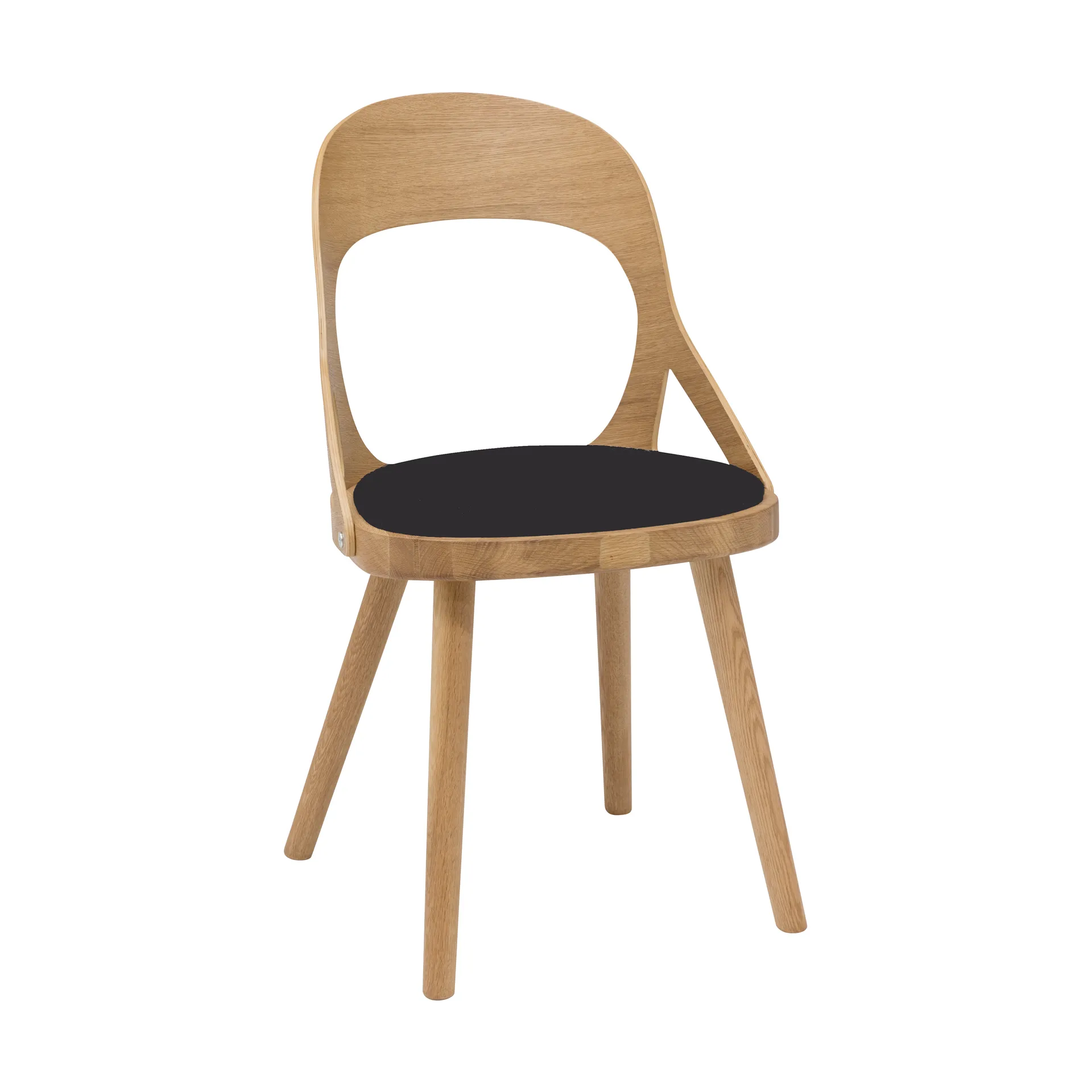 Colibri chair, Oiled oak-black pad Hans K