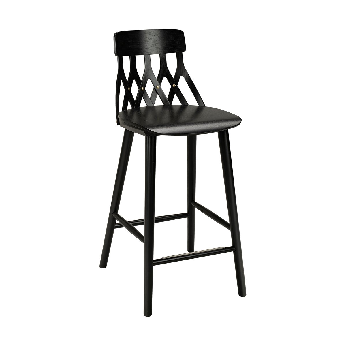 Hans K Y5 bar stool 74 cm Stained black ash | Scandinavian Design | Bar stools | Black