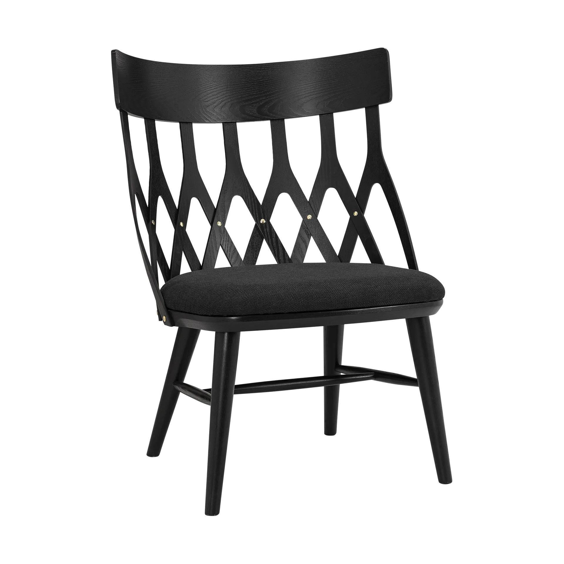 Y5 lounge chair, Black stained-black pad Hans K