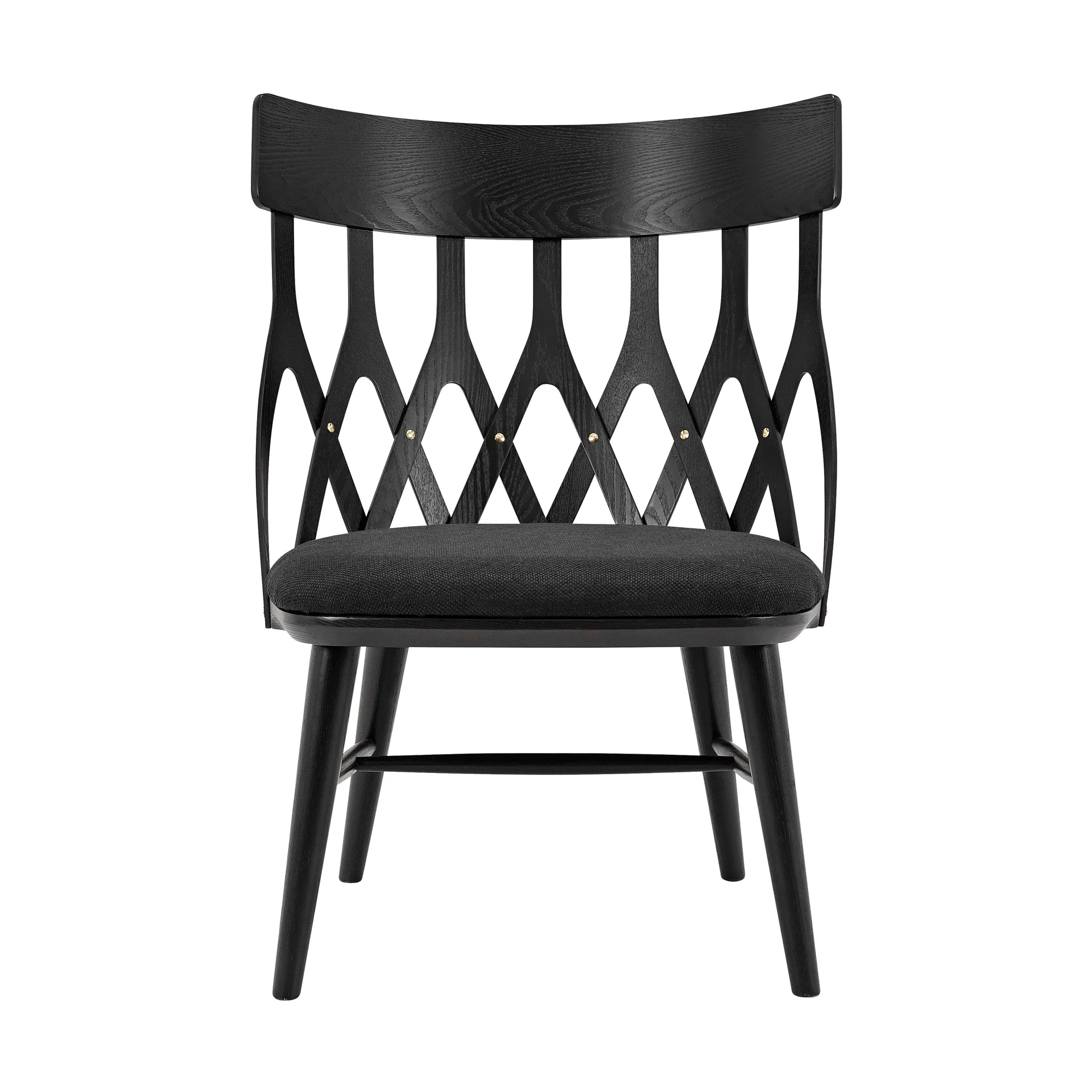 Y5 lounge chair, Black stained-black pad Hans K