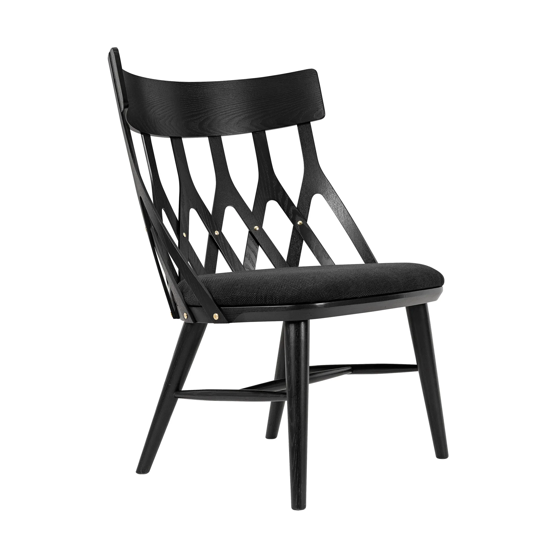 Y5 lounge chair, Black stained-black pad Hans K