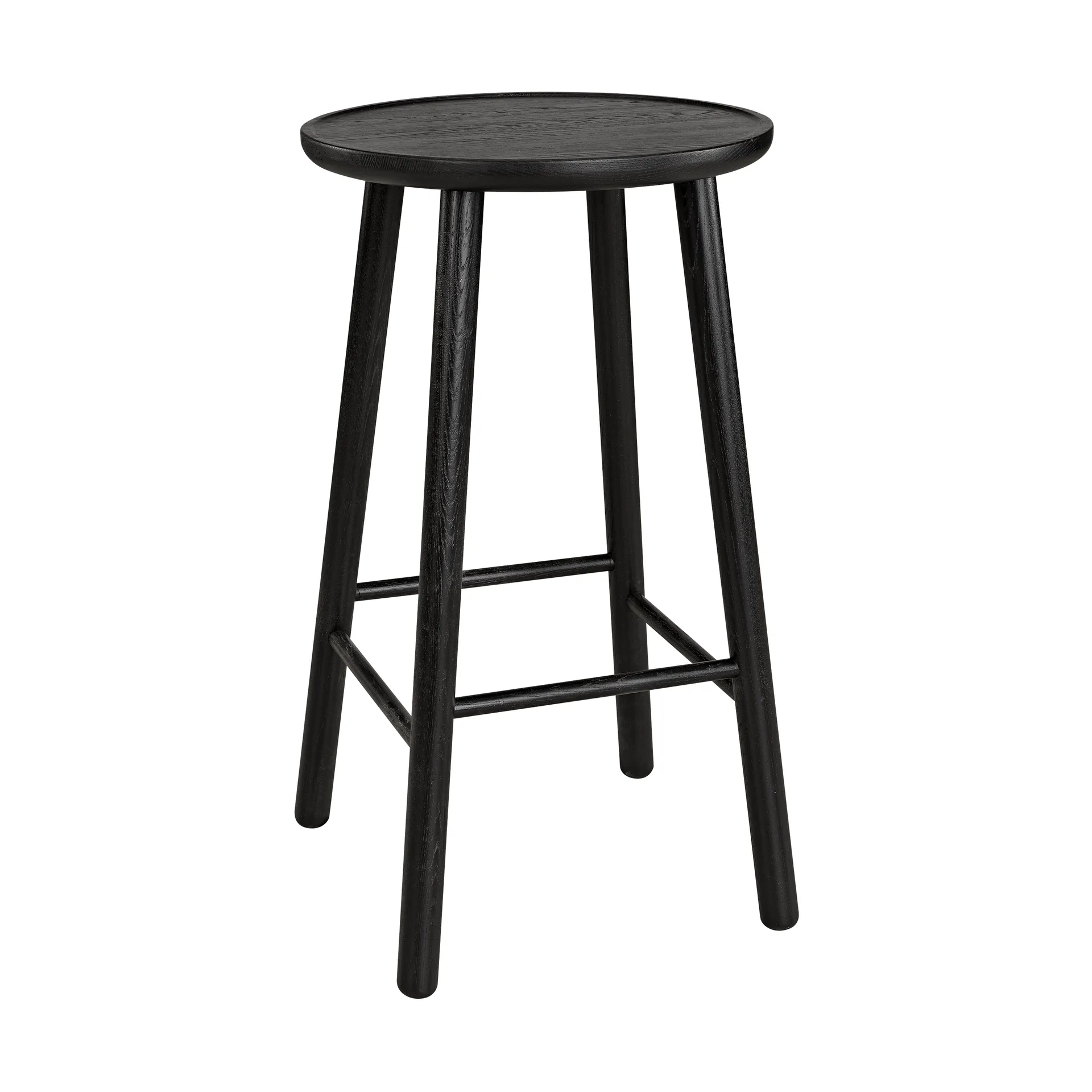 ZigZag bar stool 63 cm, Black stained Hans K