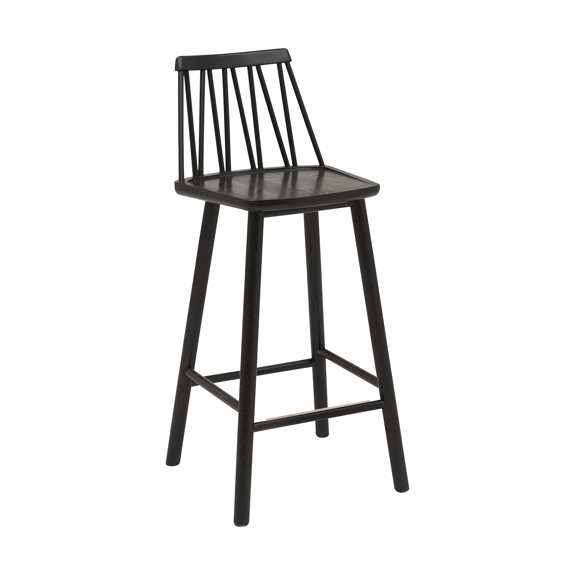 ZigZag bar stool 63 cm, Black stained Hans K