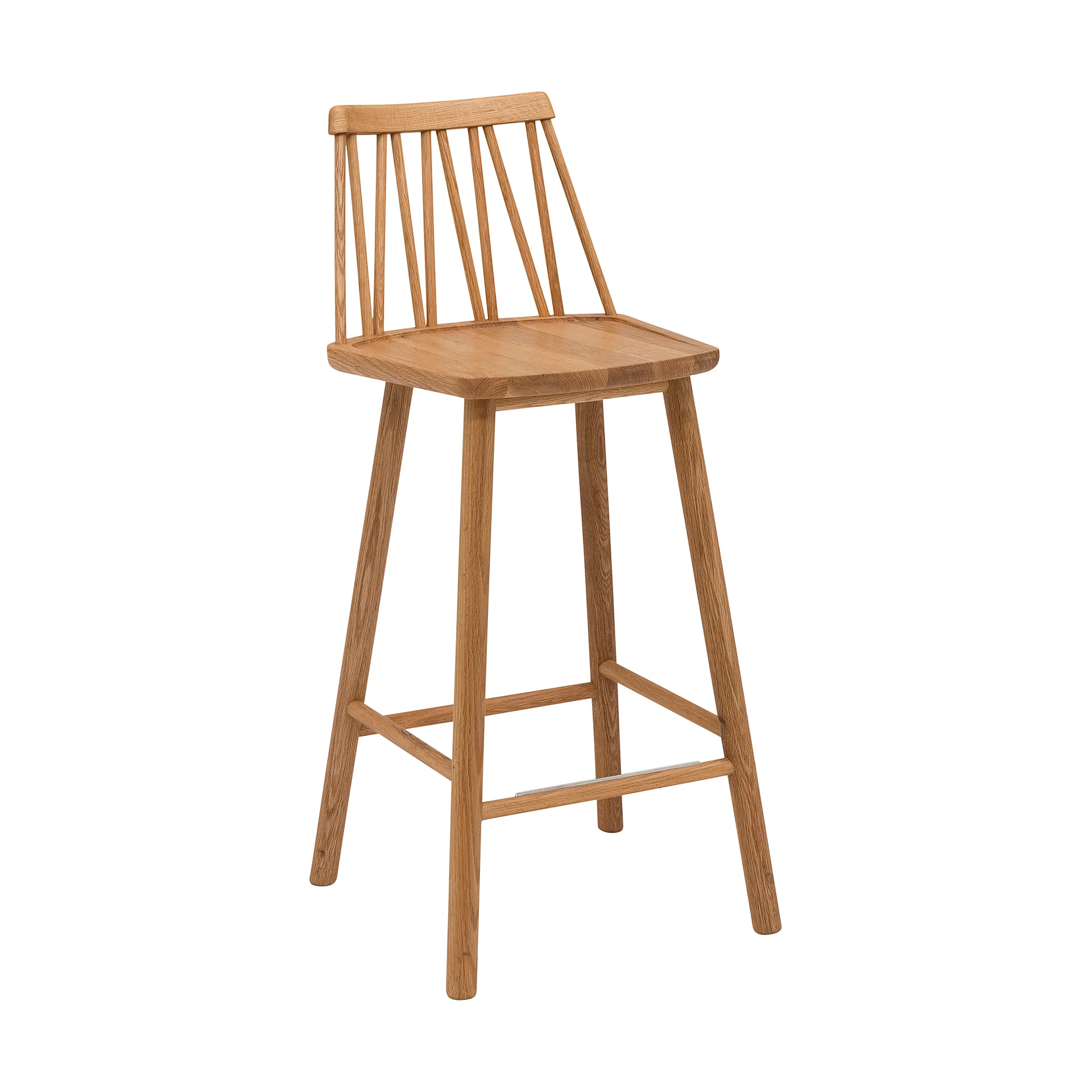 ZigZag bar stool 63 cm, Oiled oak Hans K