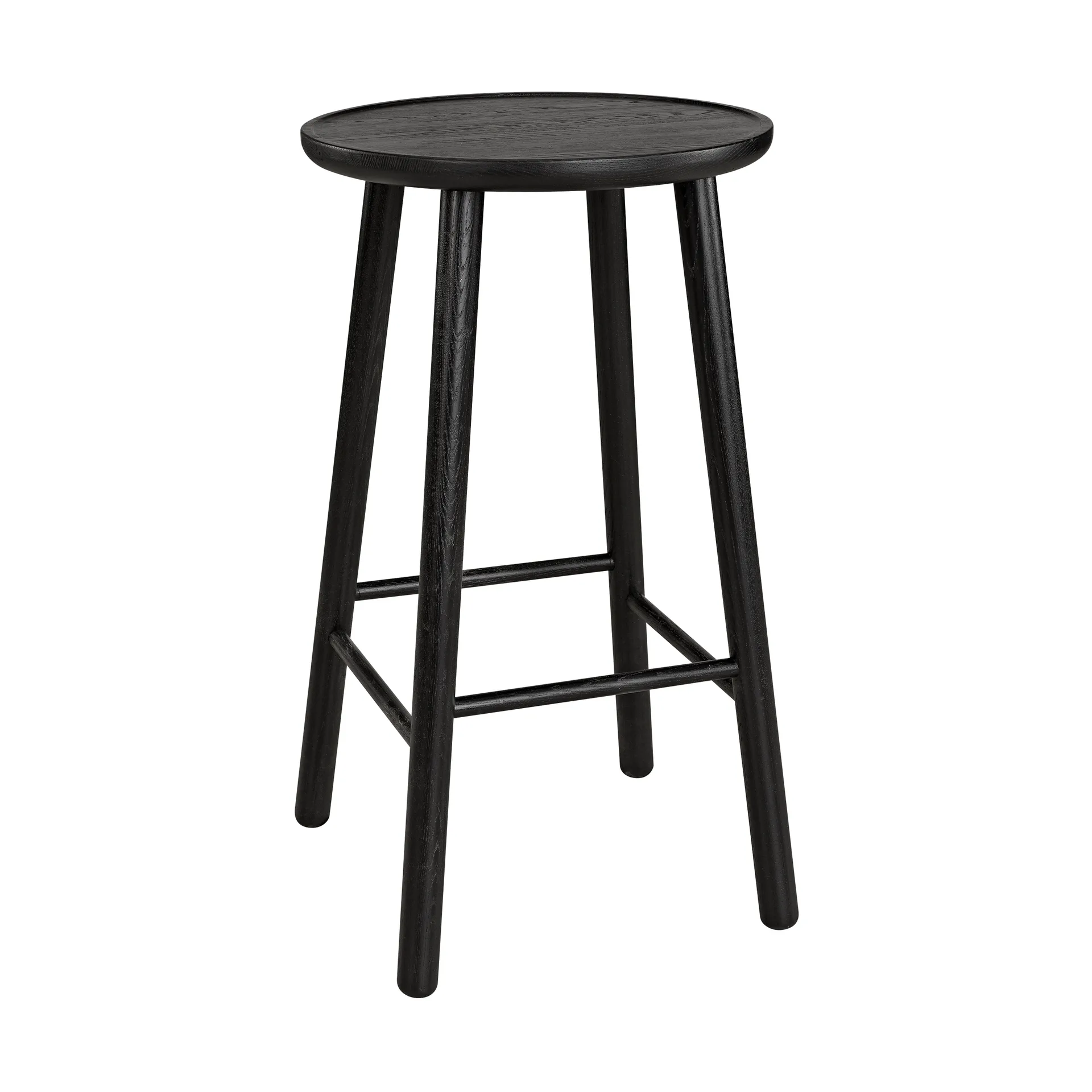 ZigZag bar stool 78 cm, Black stained Hans K