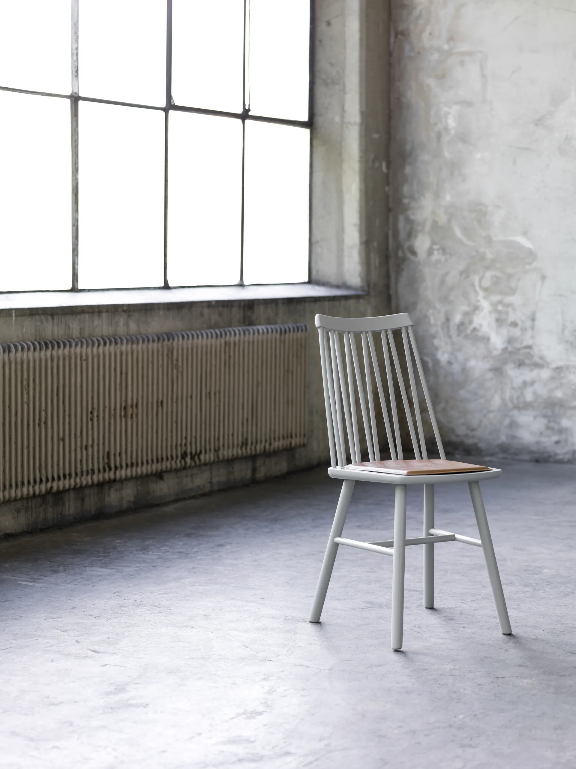 ZigZag pad chair, Bonded leather camel Hans K