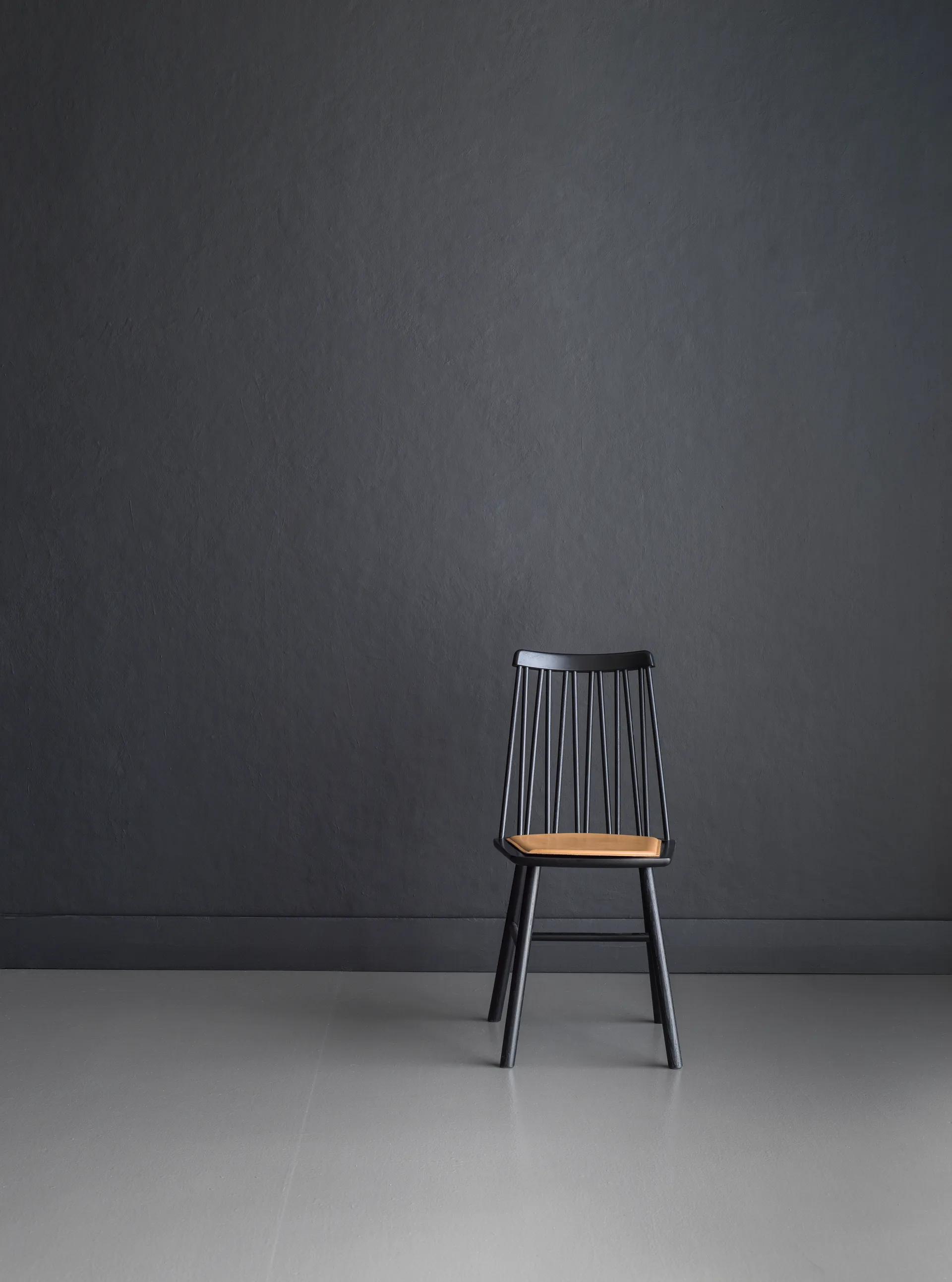 ZigZag pad chair, Bonded leather camel Hans K