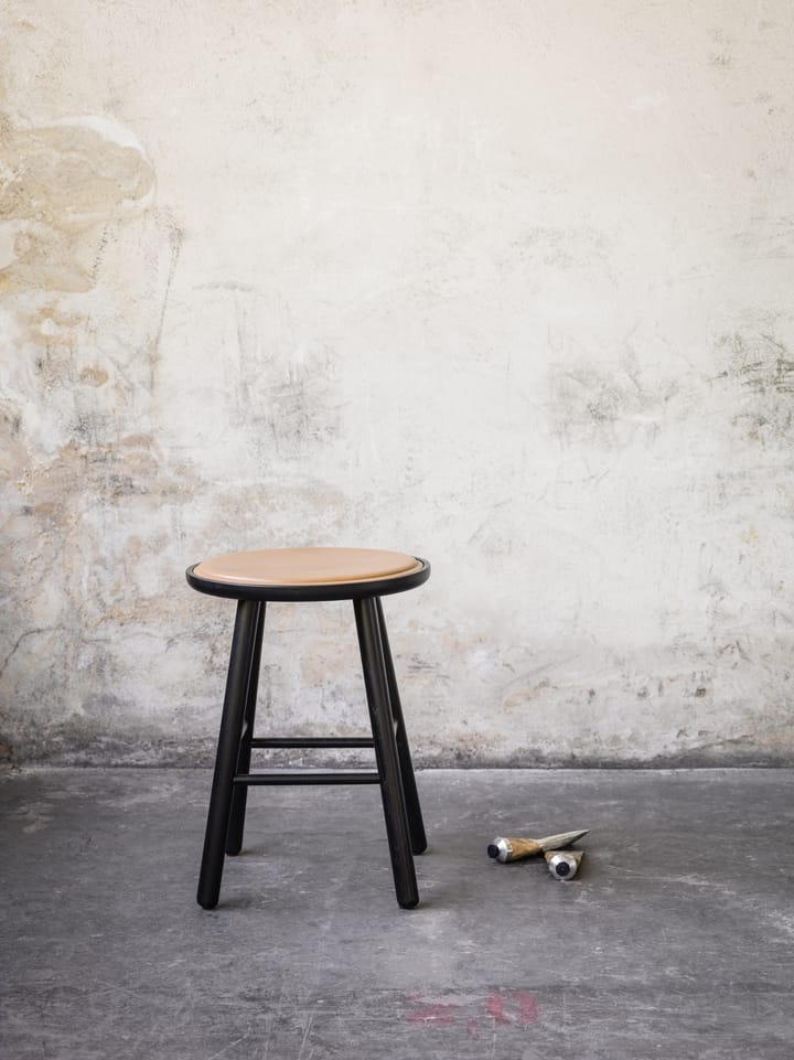 ZigZag pad stool/bar stool - Bonded leather black - Hans K