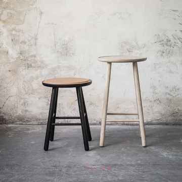 ZigZag round bar stool 63 cm - Blonde ash - Hans K