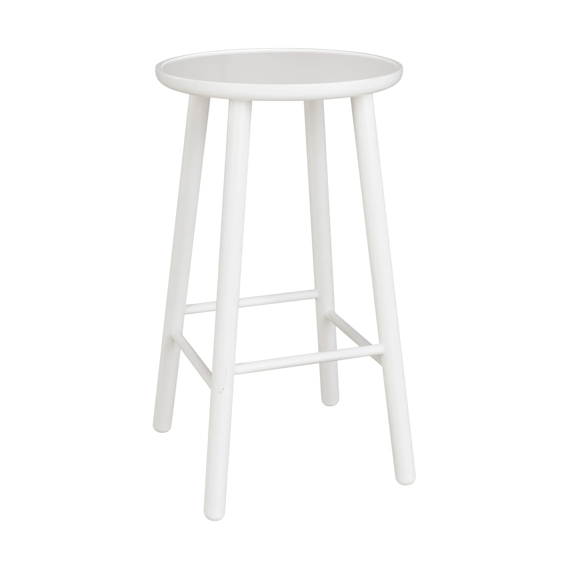 ZigZag round bar stool 63 cm, White birch Hans K