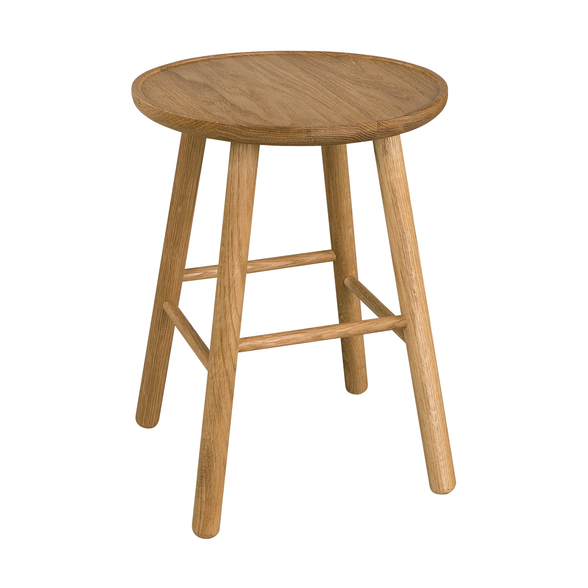 ZigZag stool 47cm, Oiled oak Hans K
