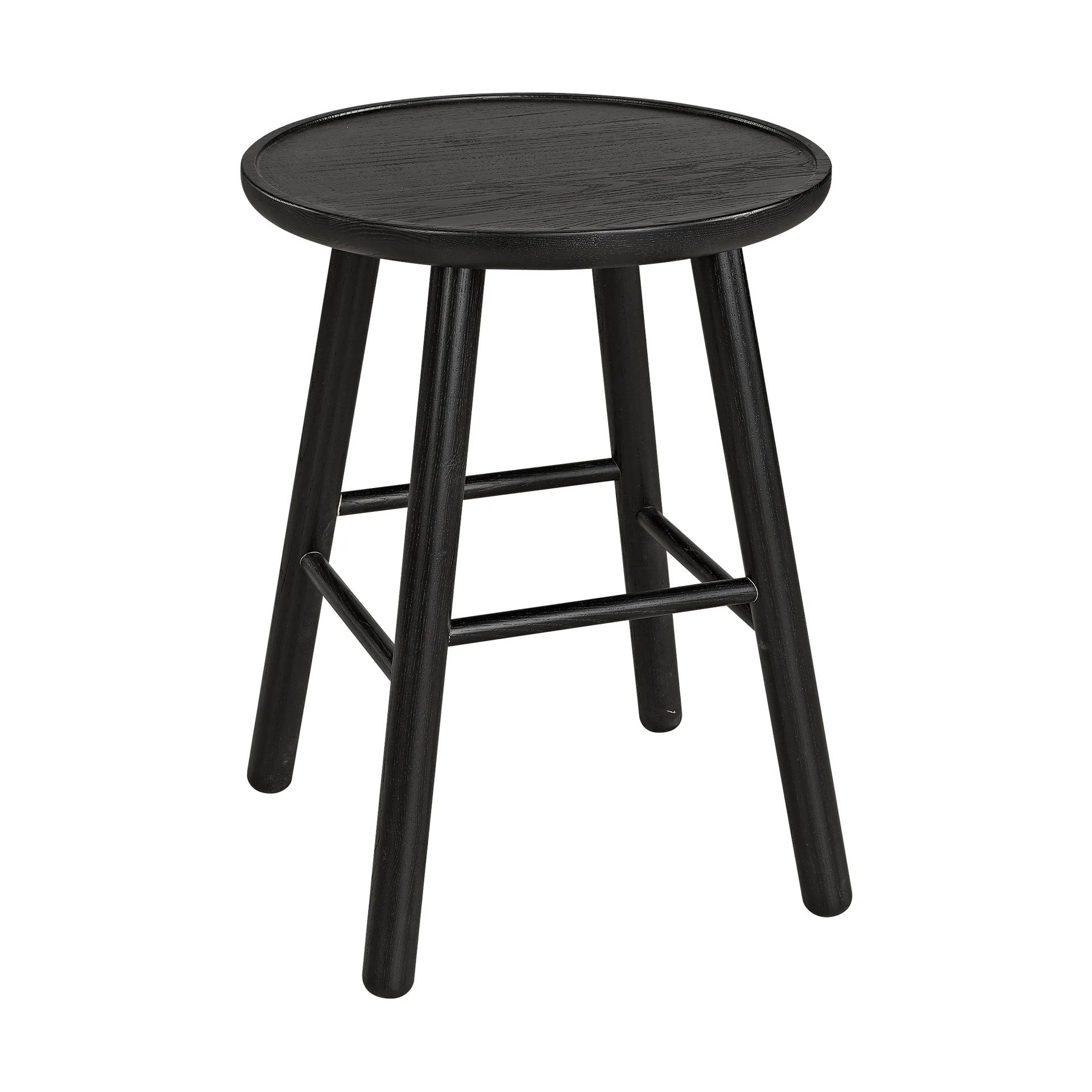 ZigZag stool 47cm, Stained black ash Hans K