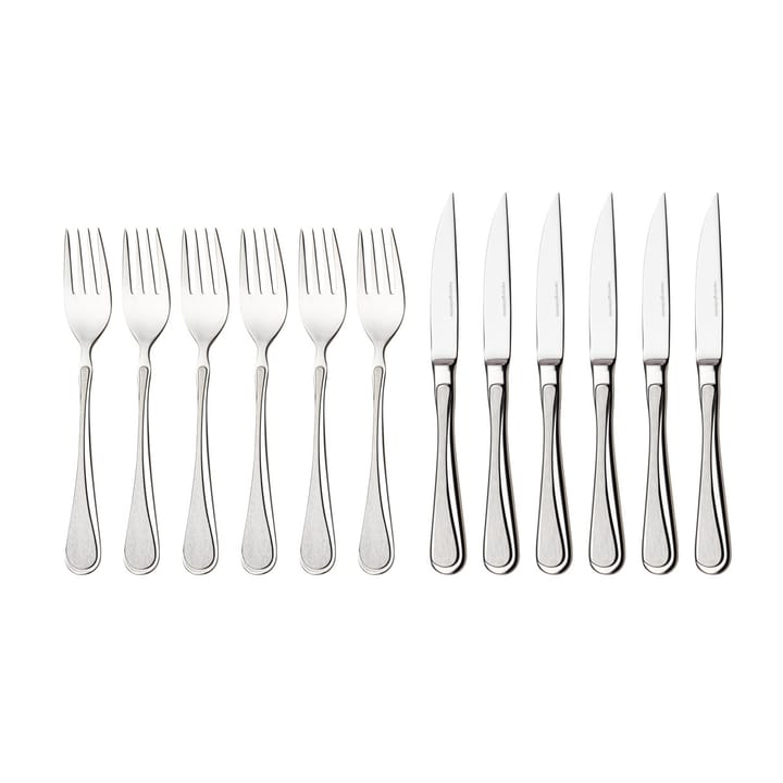 Carina meat cutlery set 12 pcs - stainless steel - Hardanger Bestikk