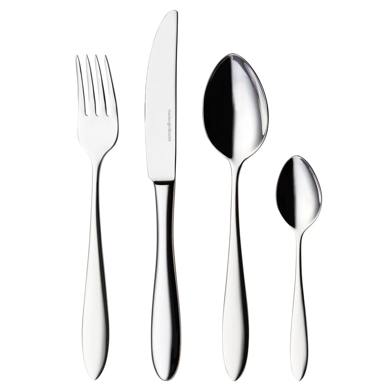 Hardanger Bestikk Fjord cutlery set 24 pcs | Scandinavian Design | Cutlery sets | Silver-coloured