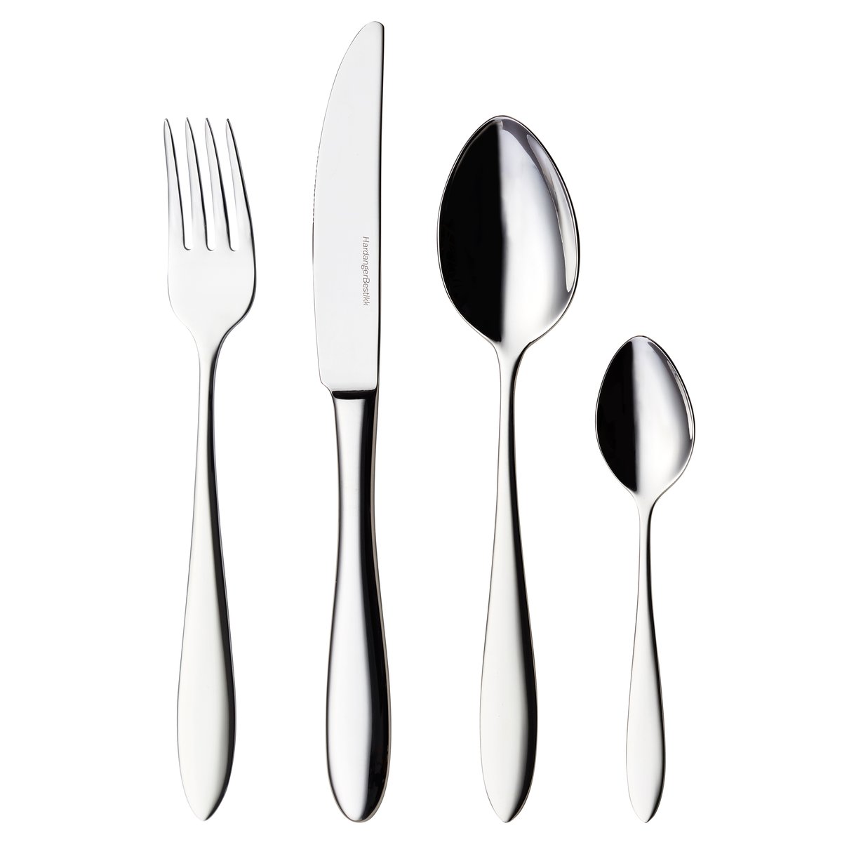 Hardanger Bestikk Fjord cutlery set 24 pcs | Scandinavian Design | Cutlery sets | Silver-coloured