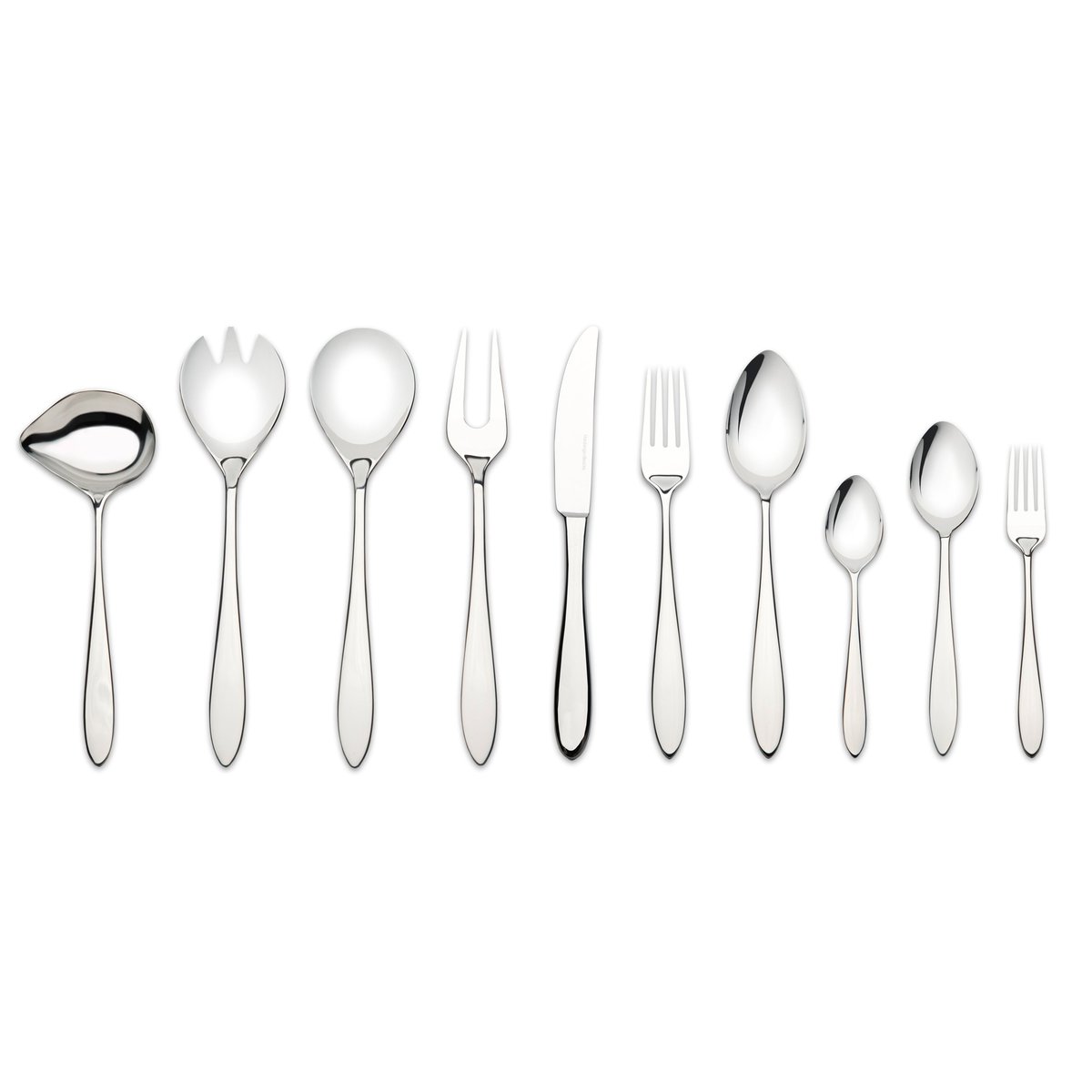 Hardanger Bestikk Fjord cutlery set 40 pcs | Scandinavian Design | Cutlery sets | Silver-coloured