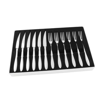 Fjord steak cutlery 12 pcs - stainless steel - Hardanger Bestikk