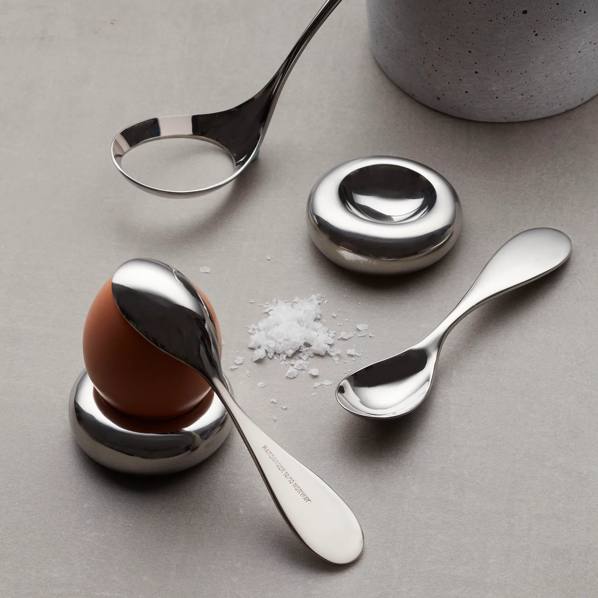 Hardanger egg cups, stainless steel Hardanger Bestikk