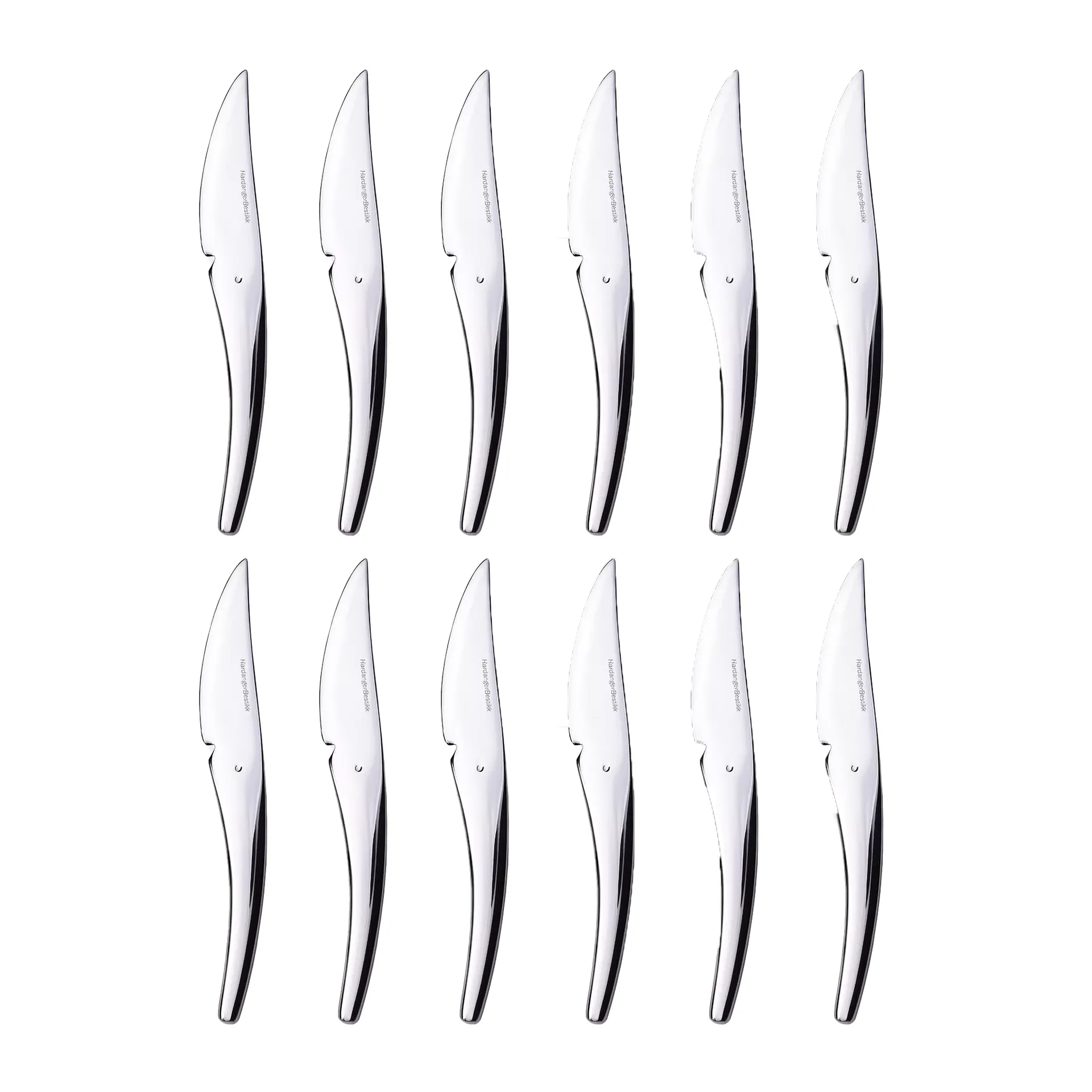 Hardanger fruit knife 12-pack, Stainless steel Hardanger Bestikk