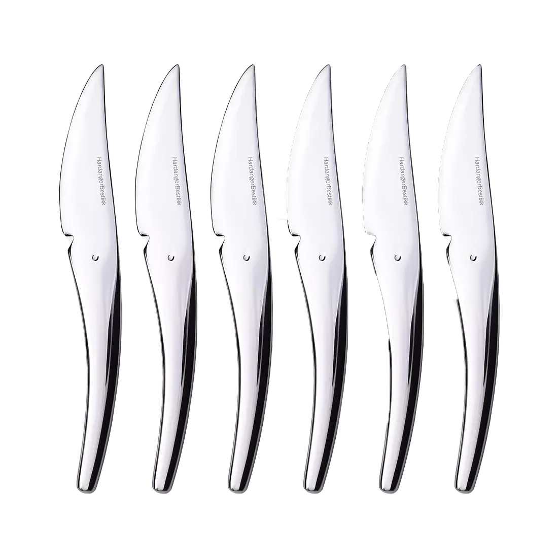 Hardanger fruit knife 6-pack, Stainless steel Hardanger Bestikk