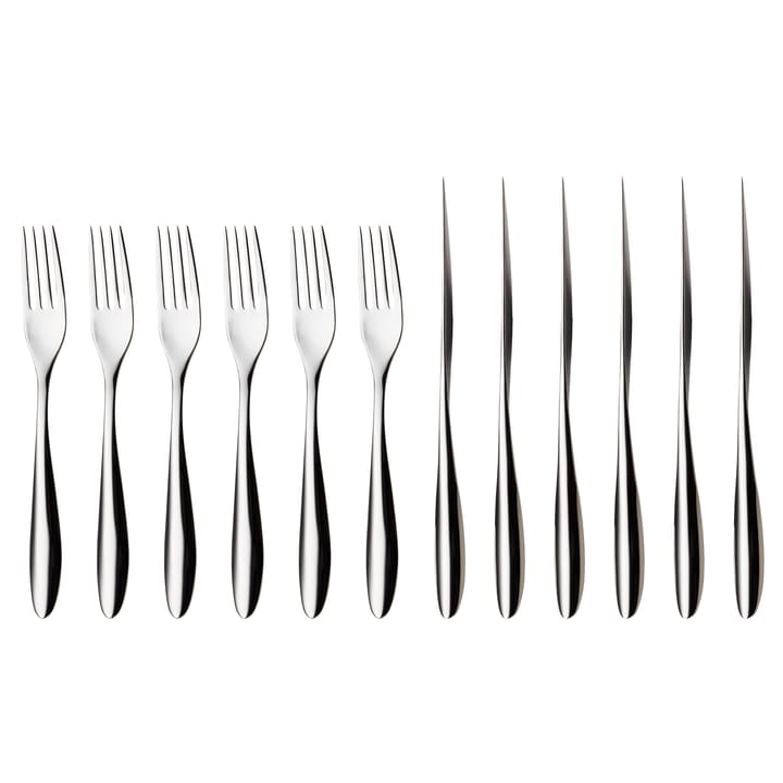 Lykke steak cutlery 12 pieces - Stainless steel - Hardanger Bestikk