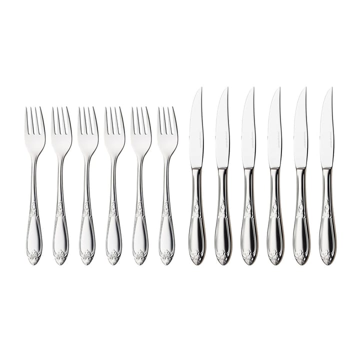 Nina meat cutlery set 12 pcs - stainless steel - Hardanger Bestikk