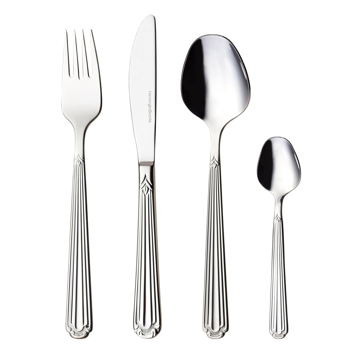 Hardanger Bestikk Renessanse cutlery set 24 pcs | Scandinavian Design | Cutlery sets | Silver-coloured