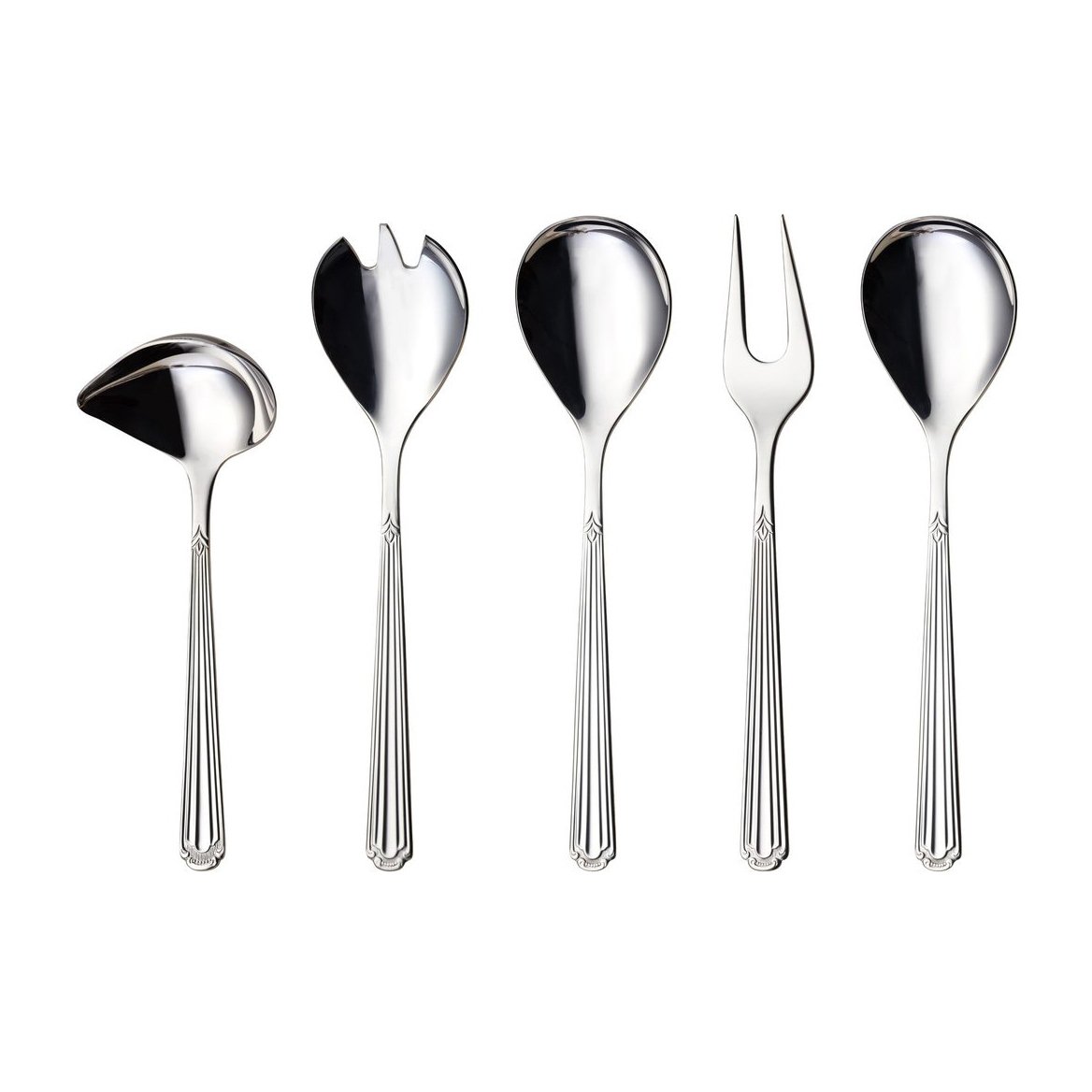 Hardanger Bestikk Renessanse serving set 5 pieces Stainless steel