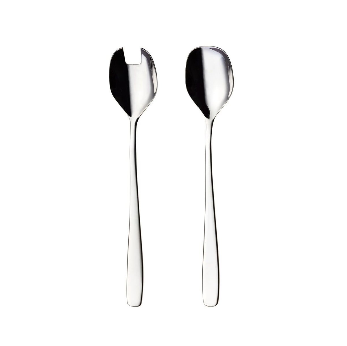 Hardanger Bestikk Tuva salad set 2 pieces 2 pieces | Scandinavian Design | Salad servers | Silver-coloured