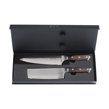 Damascus By Hâws chef & vegetable knife set 2 pieces - Wenge - Hâws