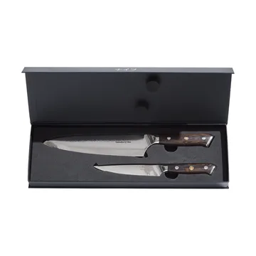 Damascus By Hâws chef's & all-purpose knife set 2 pieces - Wenge - Hâws
