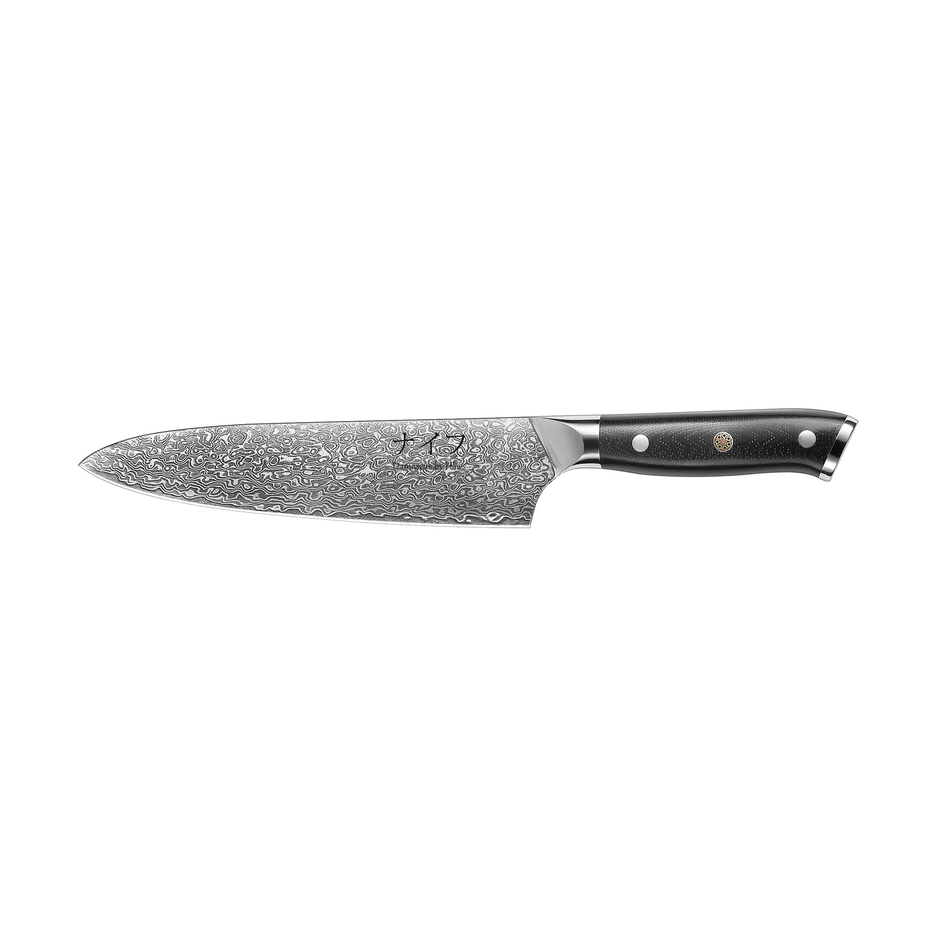 Damascus By Hâws chef's knife 33.5 cm, Black-stainless steel Hâws