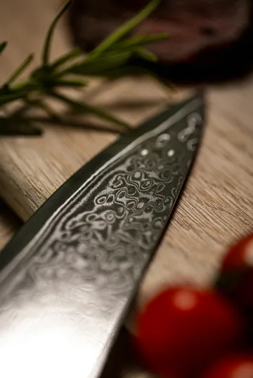 Damascus knife set 6-piece - Brown-stainless steel - Hâws