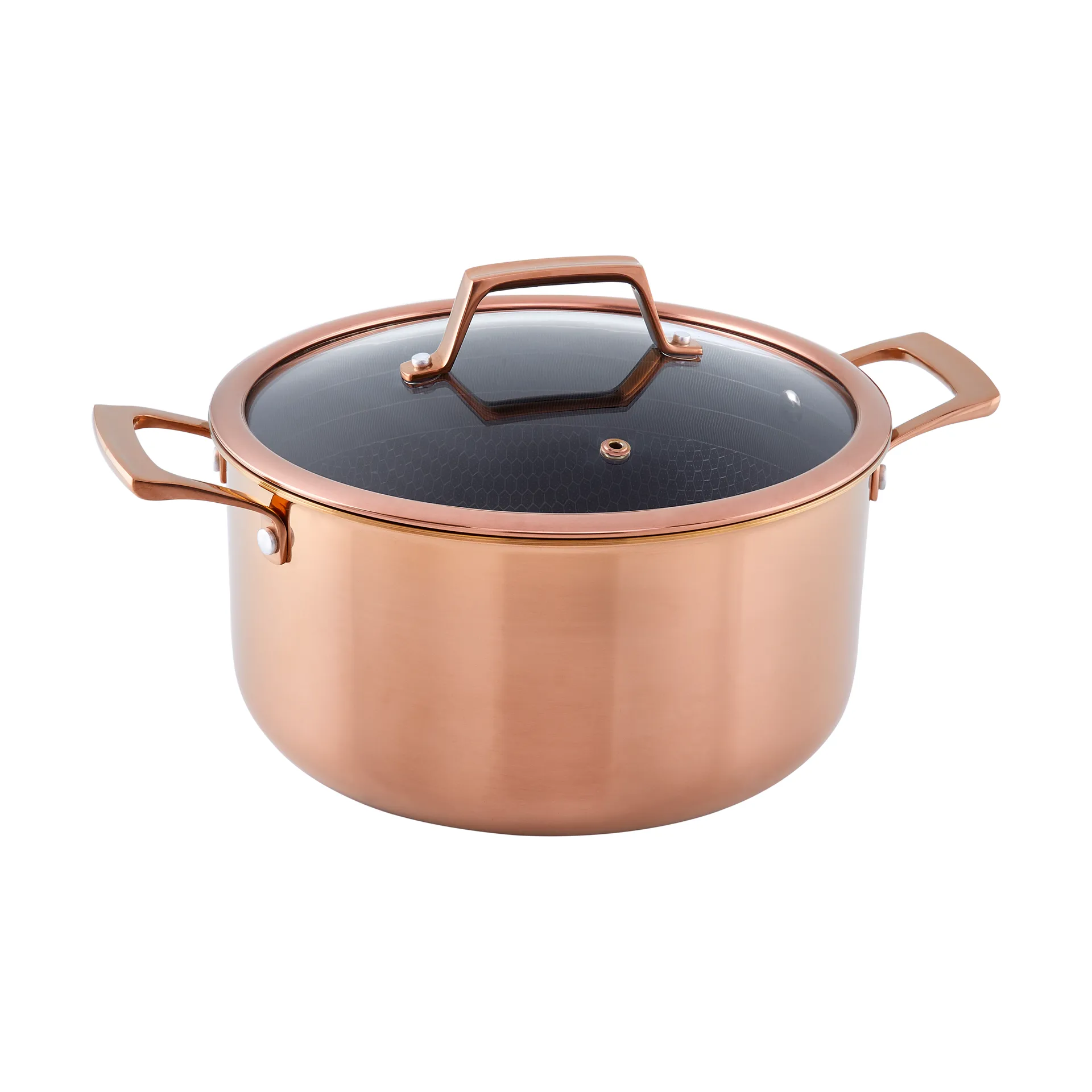 Hâws Santo casserole with lid hybrid coating 5.8 L, Rose Gold Hâws