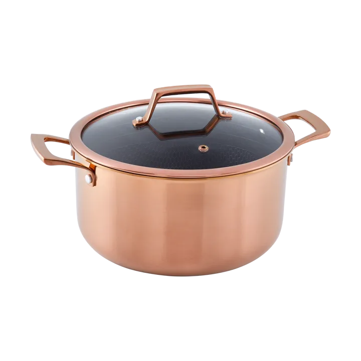 Hâws Santo casserole with lid hybrid coating 5.8 L - Rose Gold - Hâws
