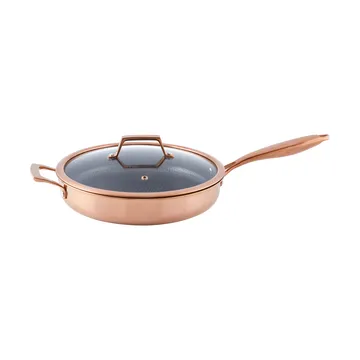 Hâws Santo cast-iron frying pan with lid hybrid coating - Rose Gold - Hâws