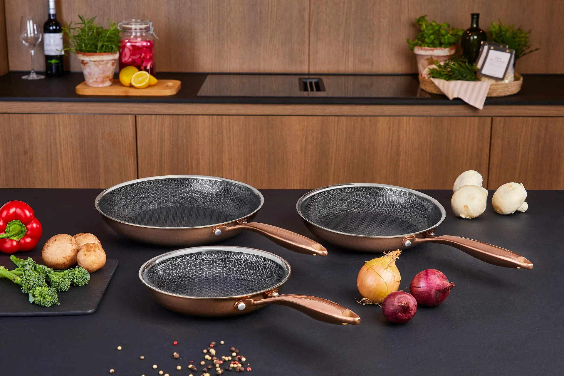 Hâws Santo frying pan hybrid coating rose gold, Ø28 cm Hâws
