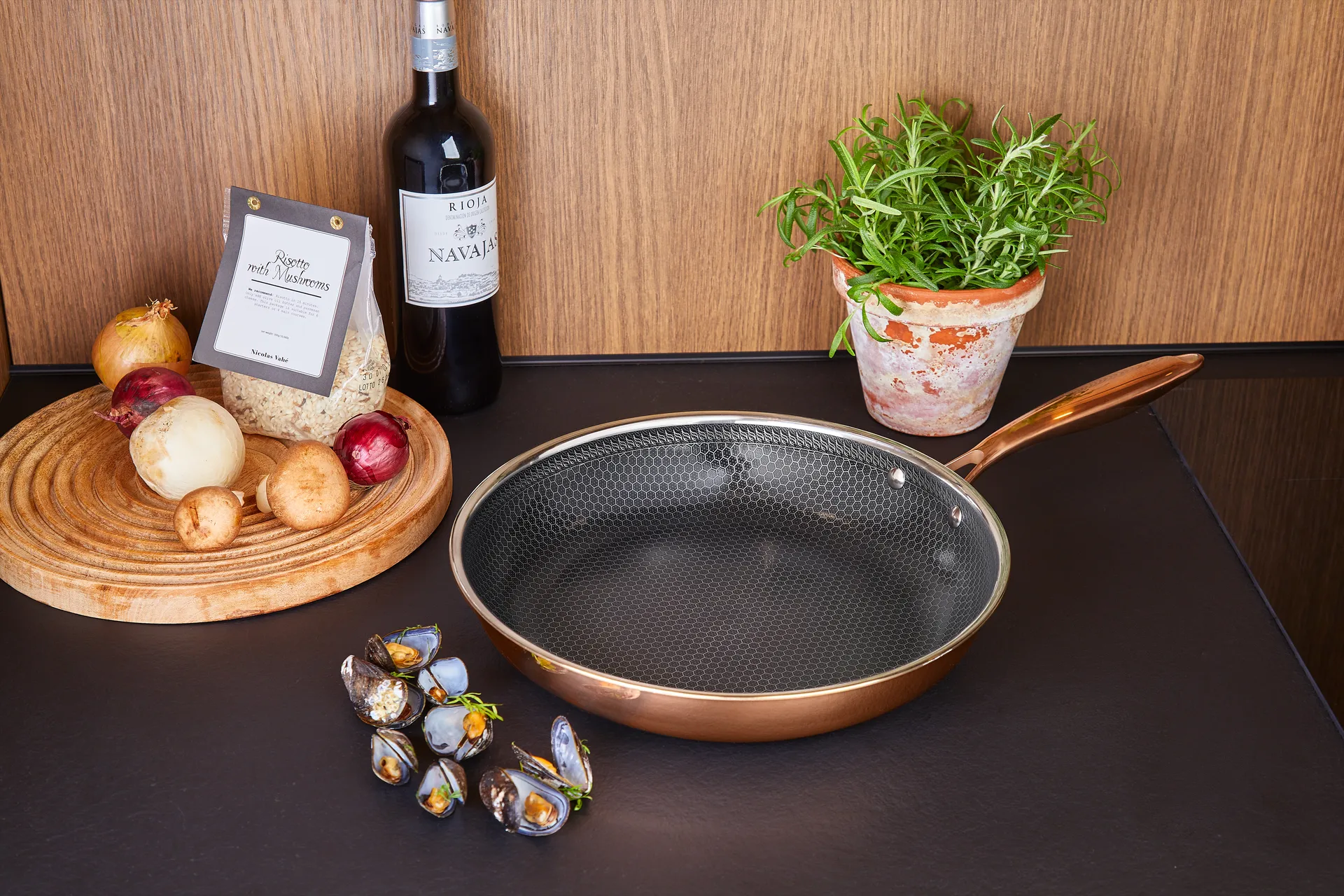 Hâws Santo frying pan hybrid coating rose gold, Ø30 cm Hâws