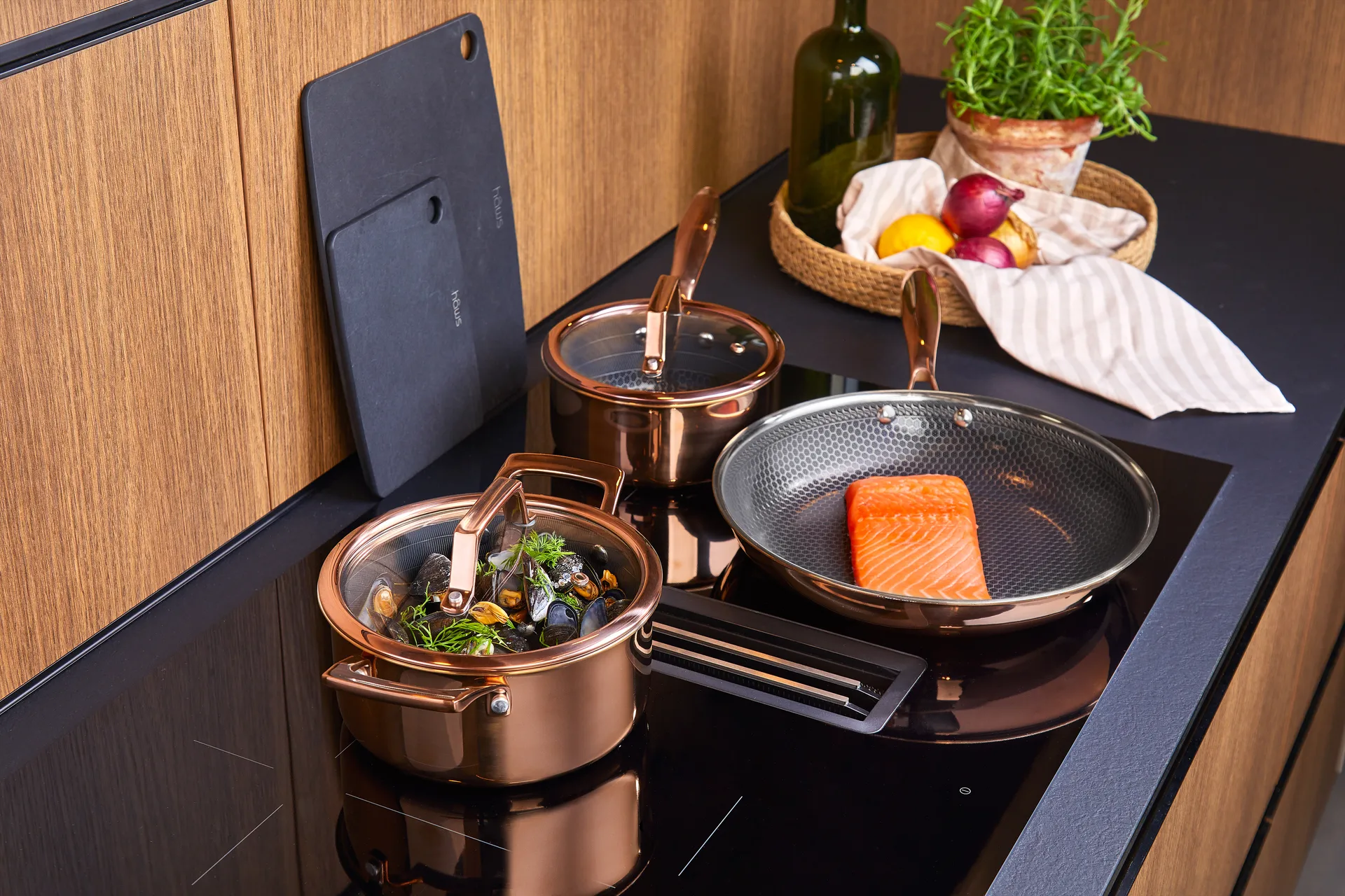 Hâws Santo frying pan hybrid coating rose gold, Ø30 cm Hâws