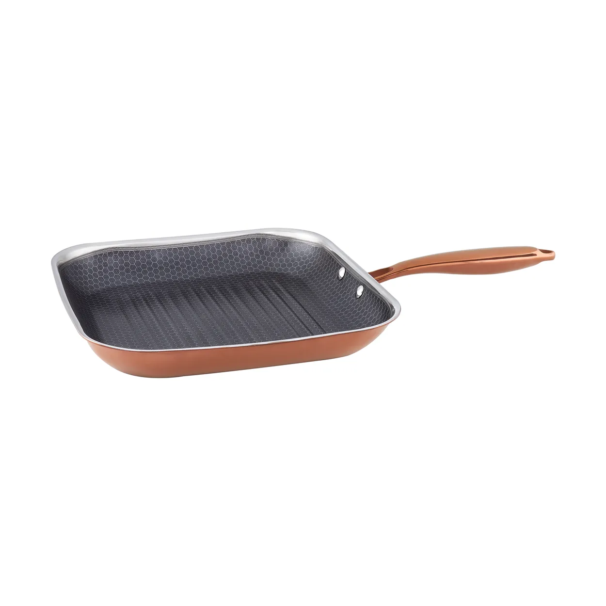 Hâws Santo hybrid coating grill pan 28 cm Rose Gold