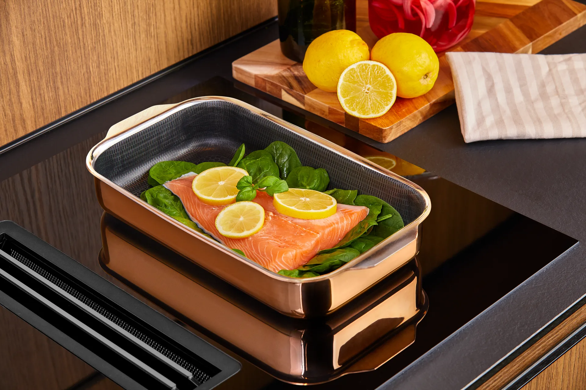 Hâws Santo roasting pan oven dish hybrid coating rose gold, 30x16 cm Hâws
