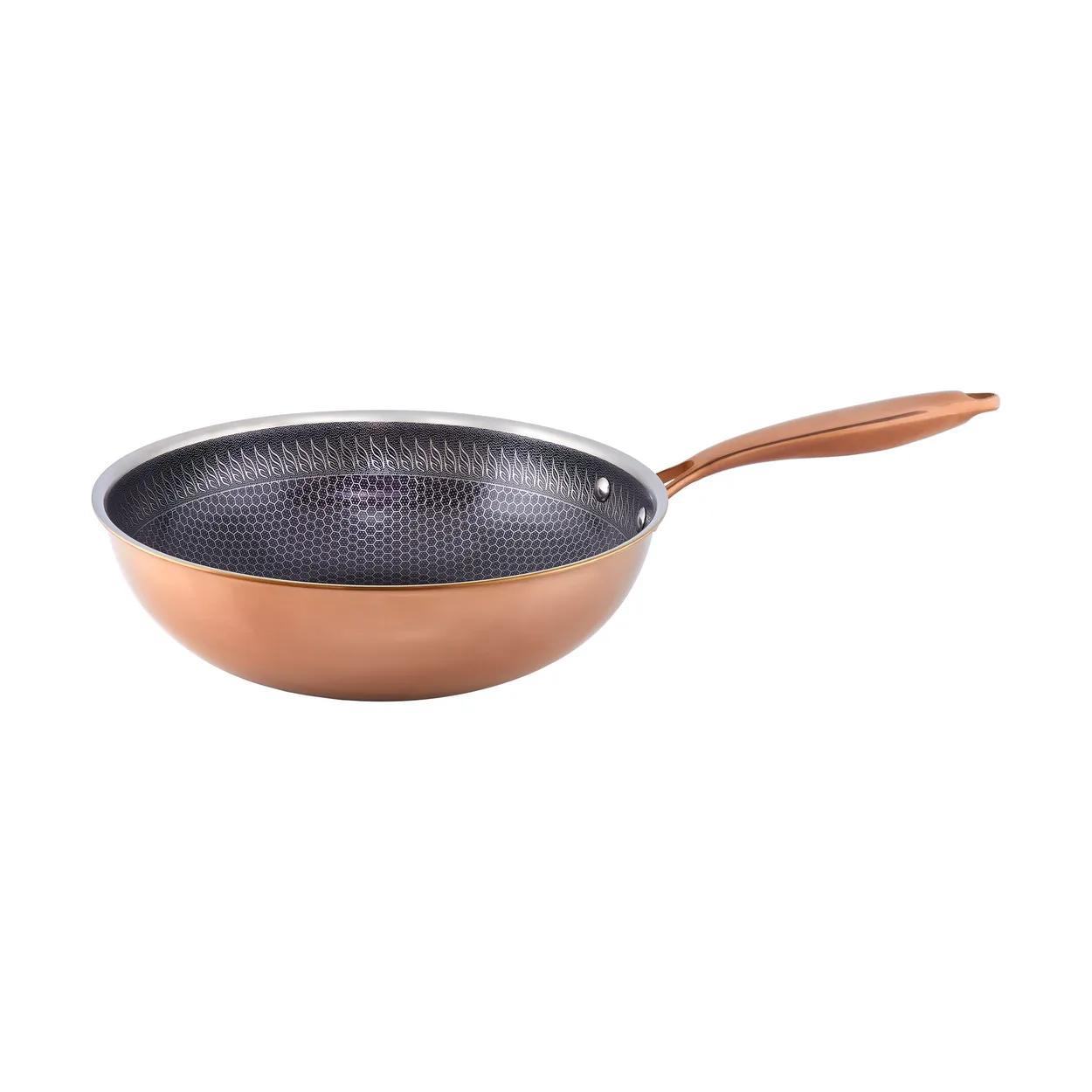 Hâws Santo wok pan hybrid coating o28 cm Rose Gold | Scandinavian Design | Woks | Orange