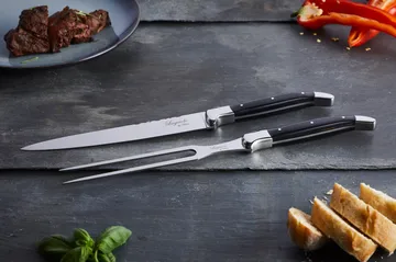 Laguiole By Hâws 2-piece carving set - Black Wood - Hâws