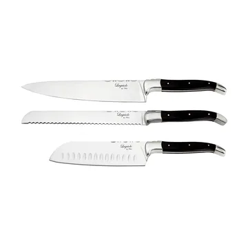 Laguiole By Hâws 3-piece chef's knife set - Black Wood - Hâws