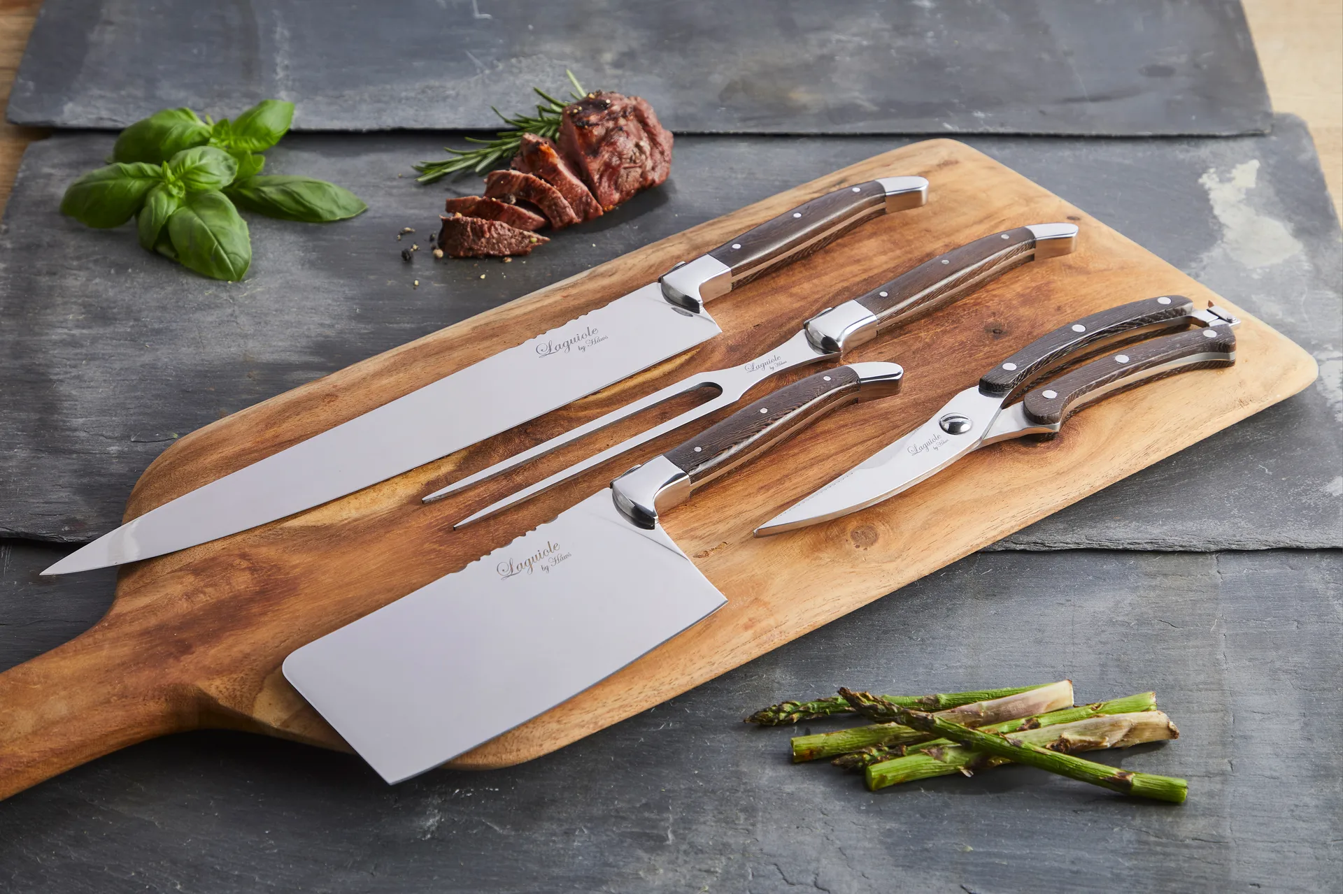 Laguiole By Hâws 4-piece chef's knife set, Wenge Hâws