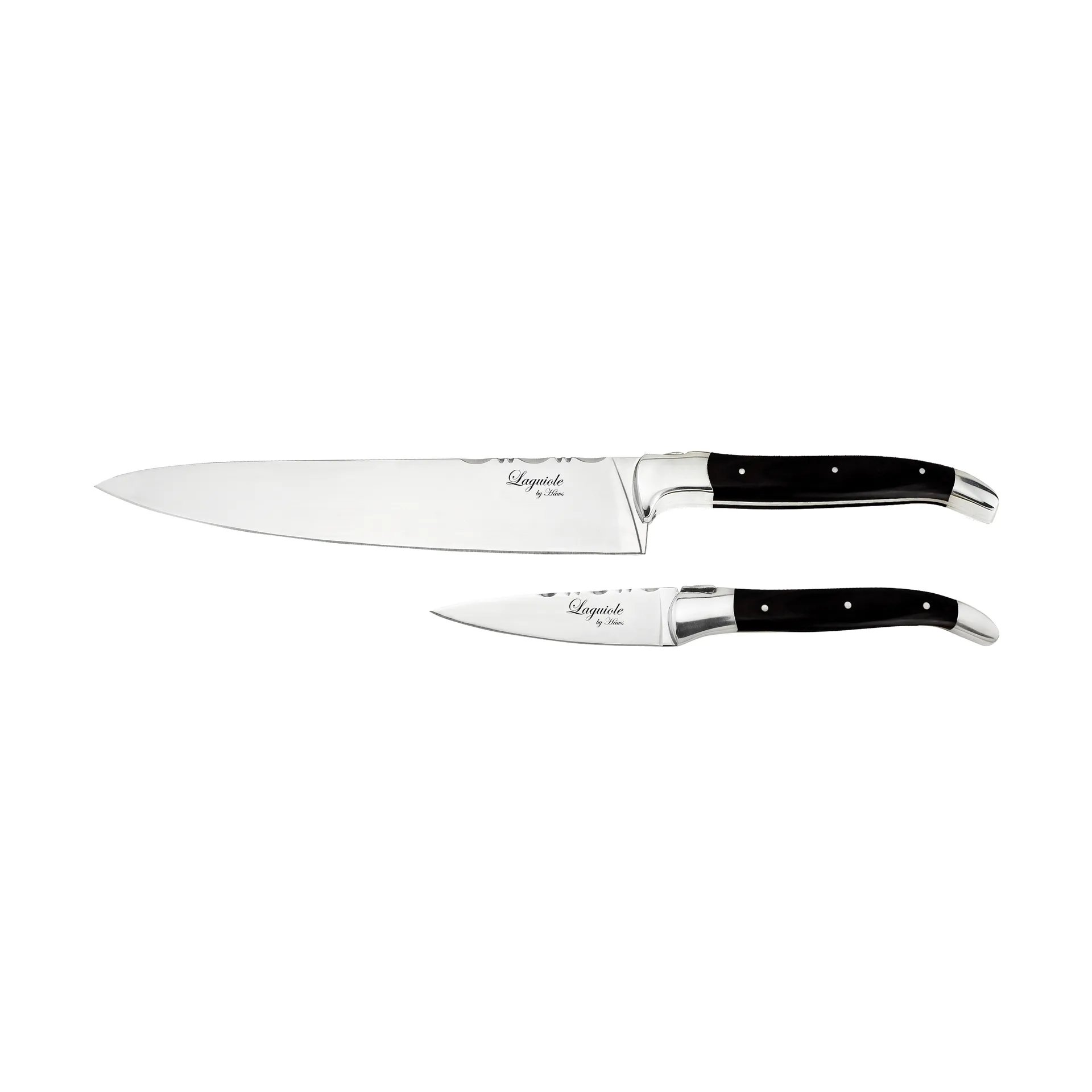 Laguiole By Hâws bowl & chef's knife set 2-piece, Black Wood Hâws