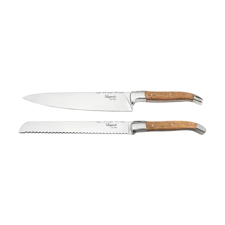 Laguiole By Hâws bread & chef knife set 2-piece - Oak - Hâws
