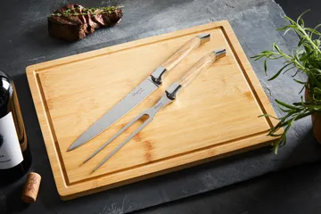 Laguiole By Hâws carving set with cutting board 3-piece - Olive - Hâws