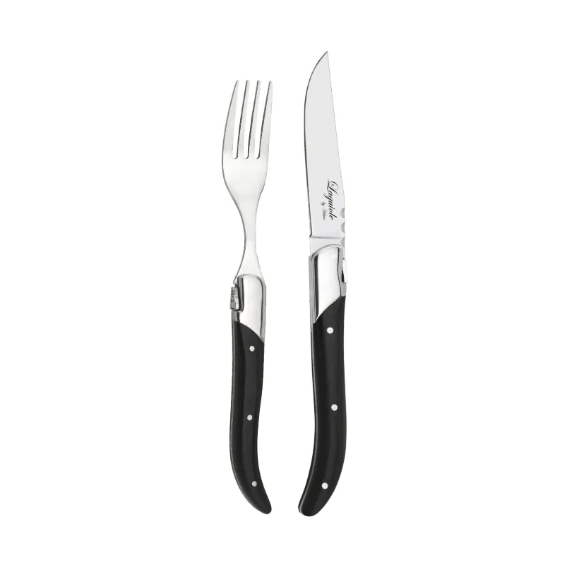 Laguiole By Hâws grill cutlery 12-piece, Black Wood Hâws